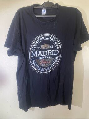 JHK Madrid Original Men’s Graphic T-Shirt - Black size M Short sleeve